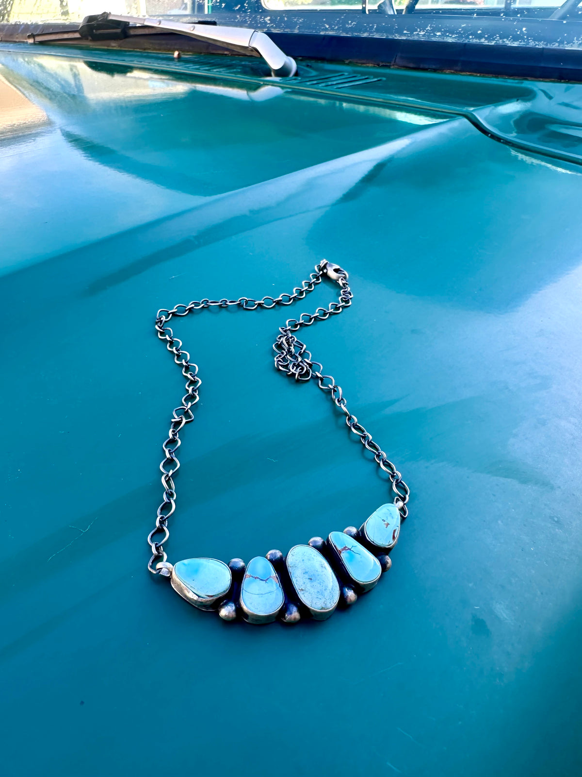 The clear blue skies necklace