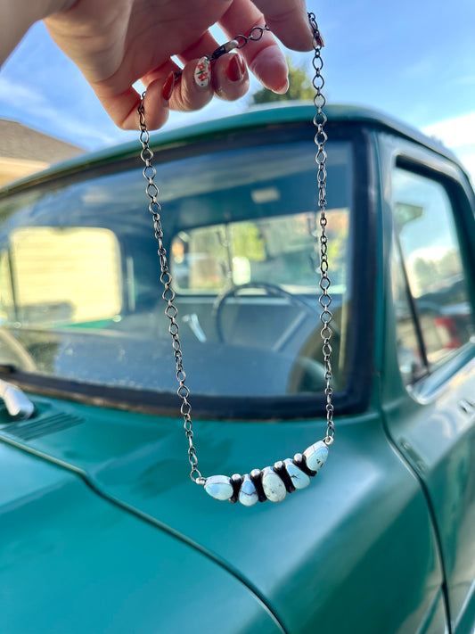 The clear blue skies necklace