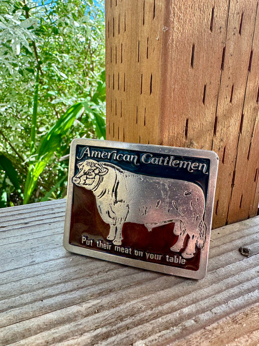 The American cattleman buckle