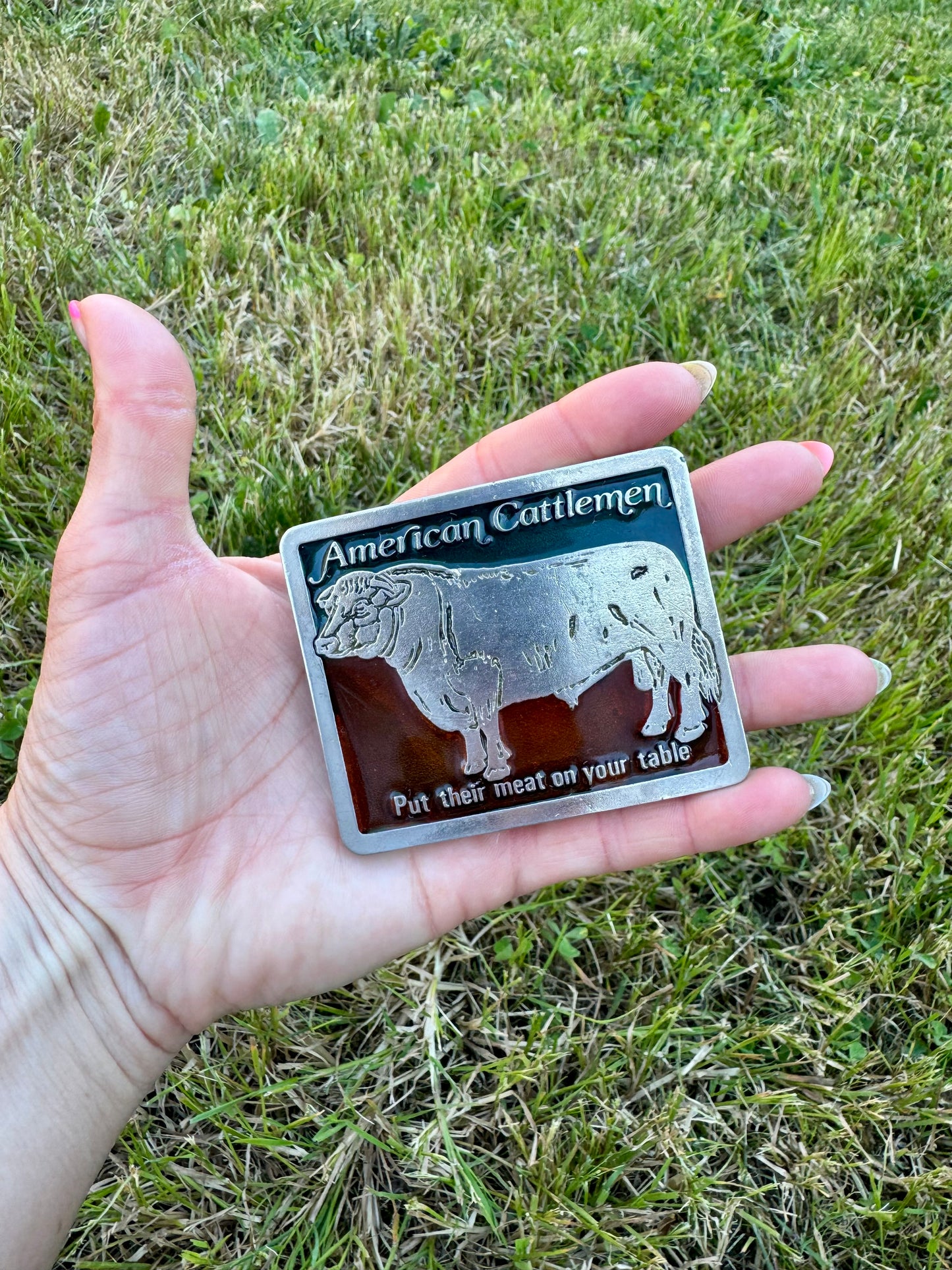 The American cattleman buckle