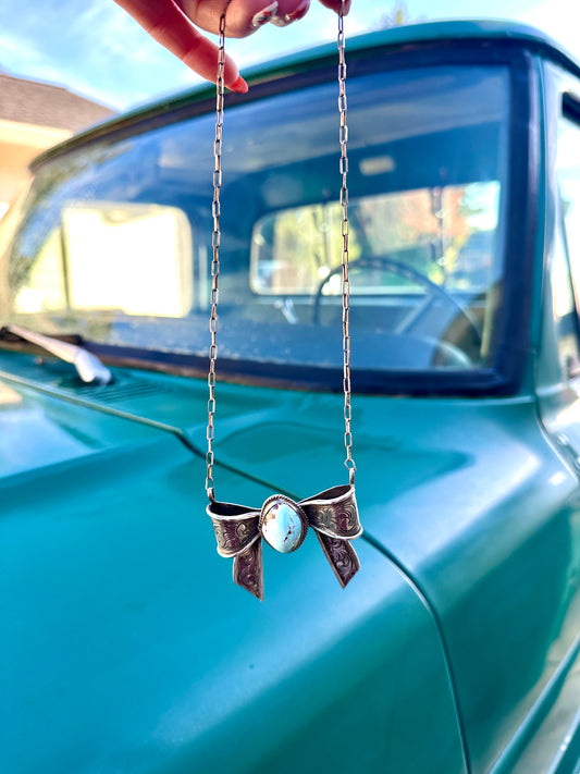 Ribbon and lace necklace